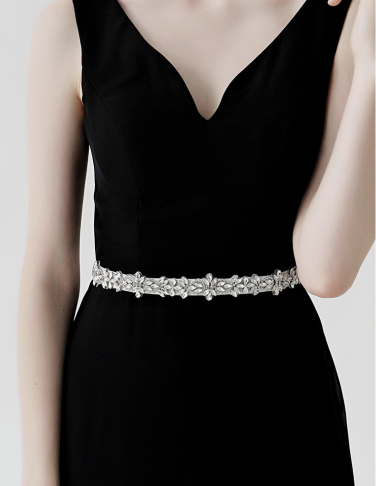 ビジュー ラインストーン ウェディング ブライダル サッシュベルト