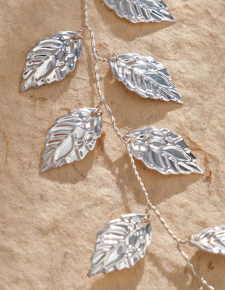 ゴールド シルバー シンプル リーフ ブライダル パーティー ヘッドドレス