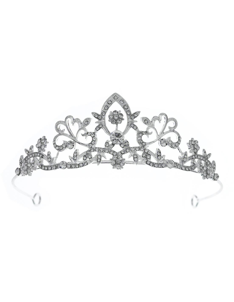 シルバー ラインストーン ティアラ ブライダル 撮影 前撮り 結婚式 プリンセス ヘッドドレス