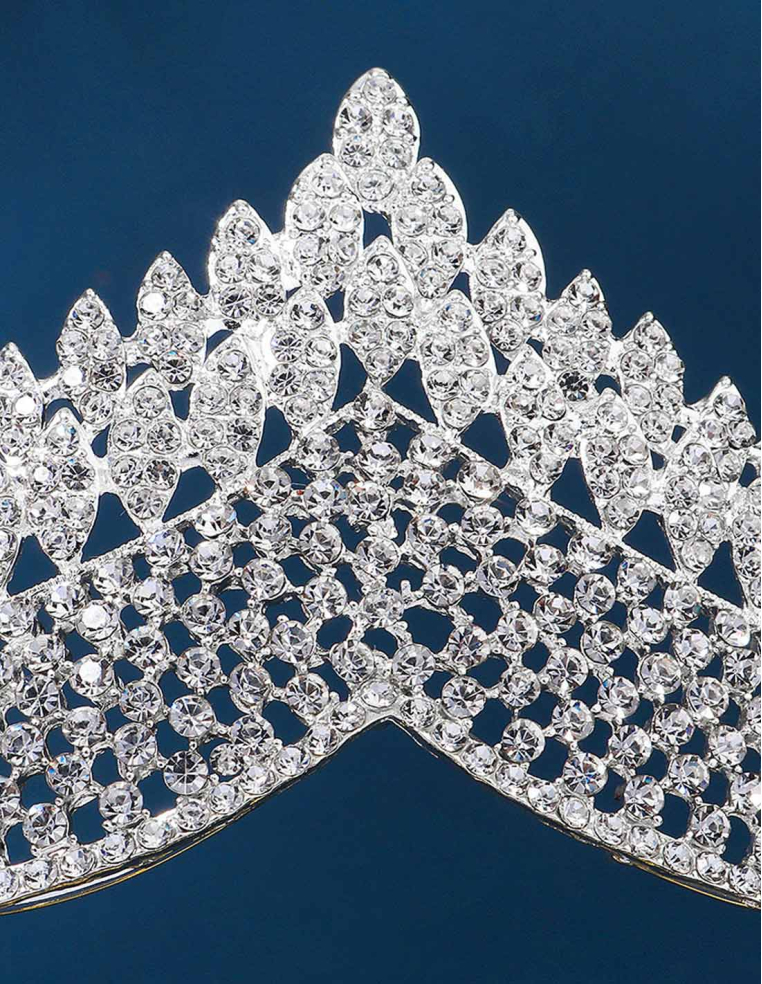 シルバー ラインストーン ティアラ 豪華 ブライダル 撮影 前撮り 結婚式 プリンセス パーティー ヘッドドレス