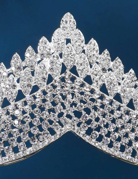 シルバー ラインストーン ティアラ 豪華 ブライダル 撮影 前撮り 結婚式 プリンセス パーティー ヘッドドレス