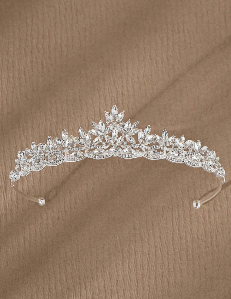 シルバー ラインストーン ティアラ ブライダル 撮影 前撮り 結婚式 プリンセス ヘッドドレス