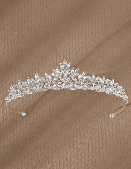シルバー ラインストーン ティアラ ブライダル 撮影 前撮り 結婚式 プリンセス ヘッドドレス