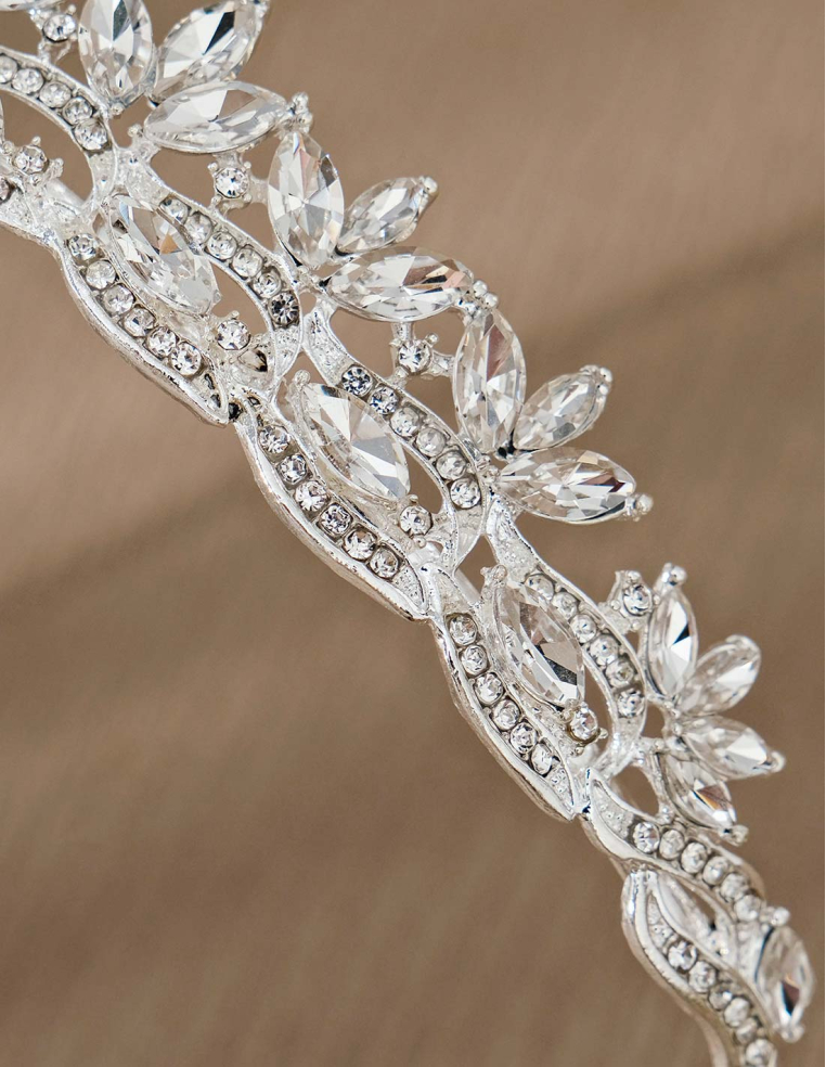 シルバー ラインストーン ティアラ ブライダル 撮影 前撮り 結婚式 プリンセス ヘッドドレス