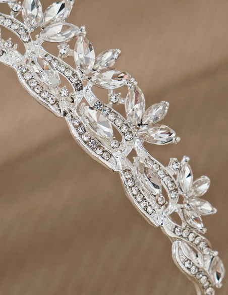 シルバー ラインストーン ティアラ ブライダル 撮影 前撮り 結婚式 プリンセス ヘッドドレス